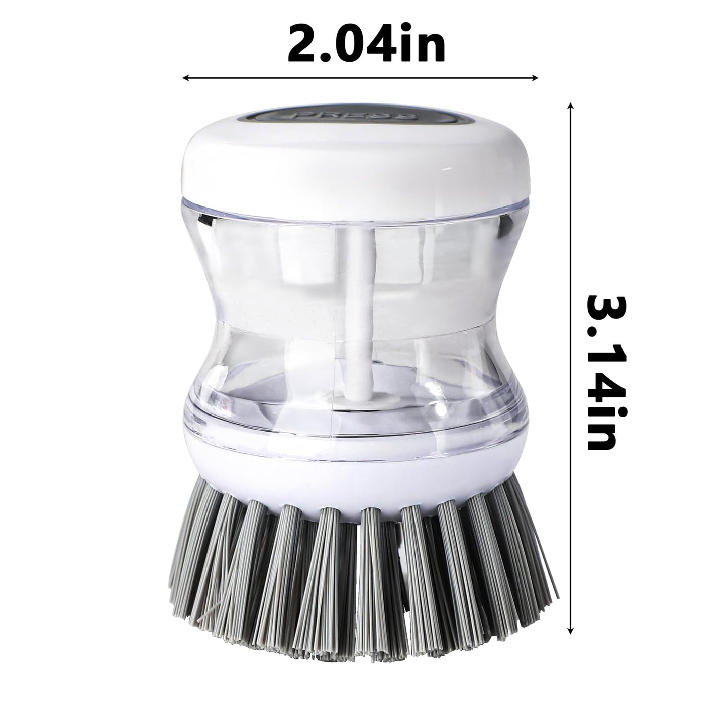 2 Pcs Dish Brushes, Kitchen Scrub Brush,Cleaning Brush, for Dish Scrubber Brush with Soap Dispenser(Gray) Dish Pot Pan Sink Cleaning (2, Gray)