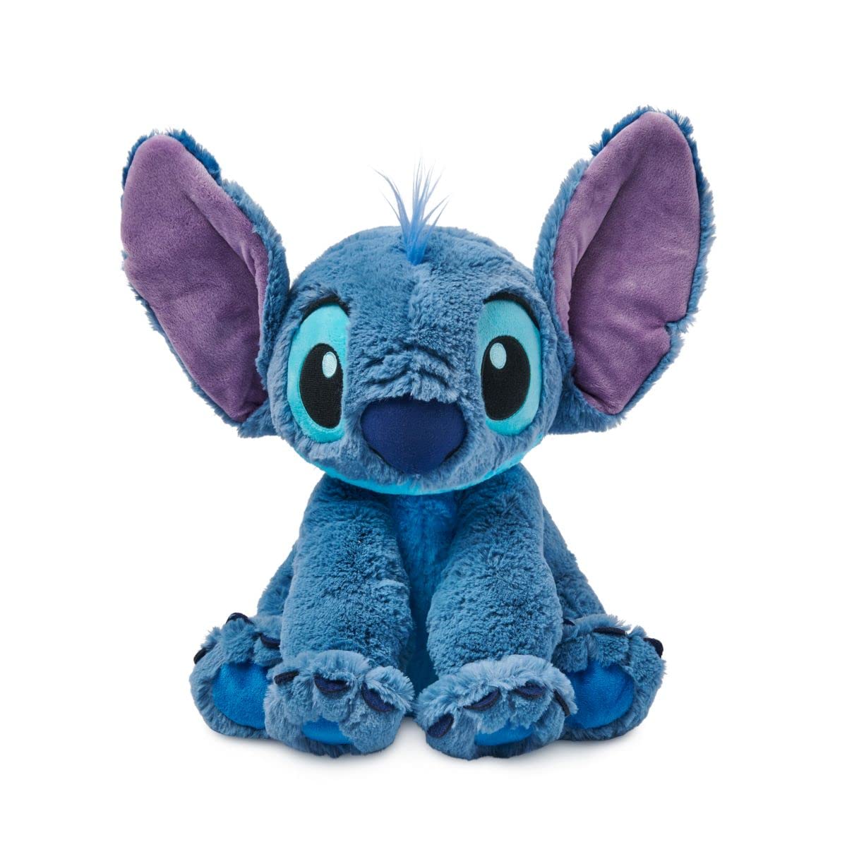 Disney Store Official Stitch Medium Soft Toy for Kids, Cuddly Character with Fuzzy Texture and Embroidered Details, Flexible Floppy Ears, Disney Plushy Suitable for All Ages
