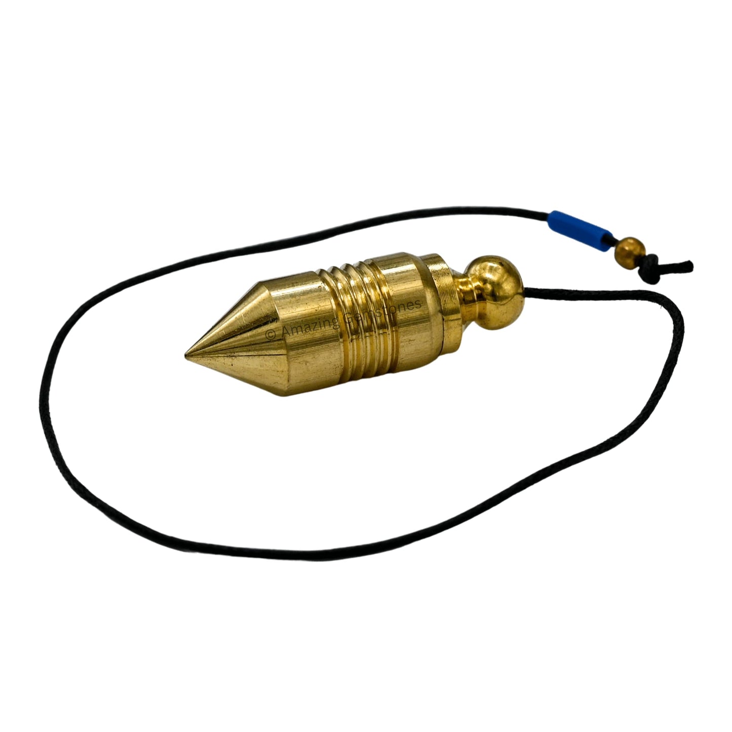 Amazing Gemstone Healing Metal Pendulums for Divination, Gold 4 Ring Cone with Plate Steel Copper Pendulum High Energy Pendulo de Bronce Pendulos de Mesa MP85