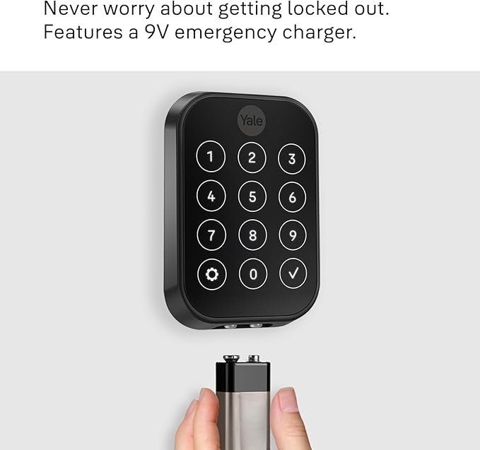 Yale Assure Lock 2 Plus Apple Home Keys, Black Keyless Entry Door Lock with Keypad for Code Entry Lock and Auto-Unlock (No Wi-Fi) Remote Access Requires Apple Home Hub via HomeKit, ‎YRD450-N-BLE-BSP