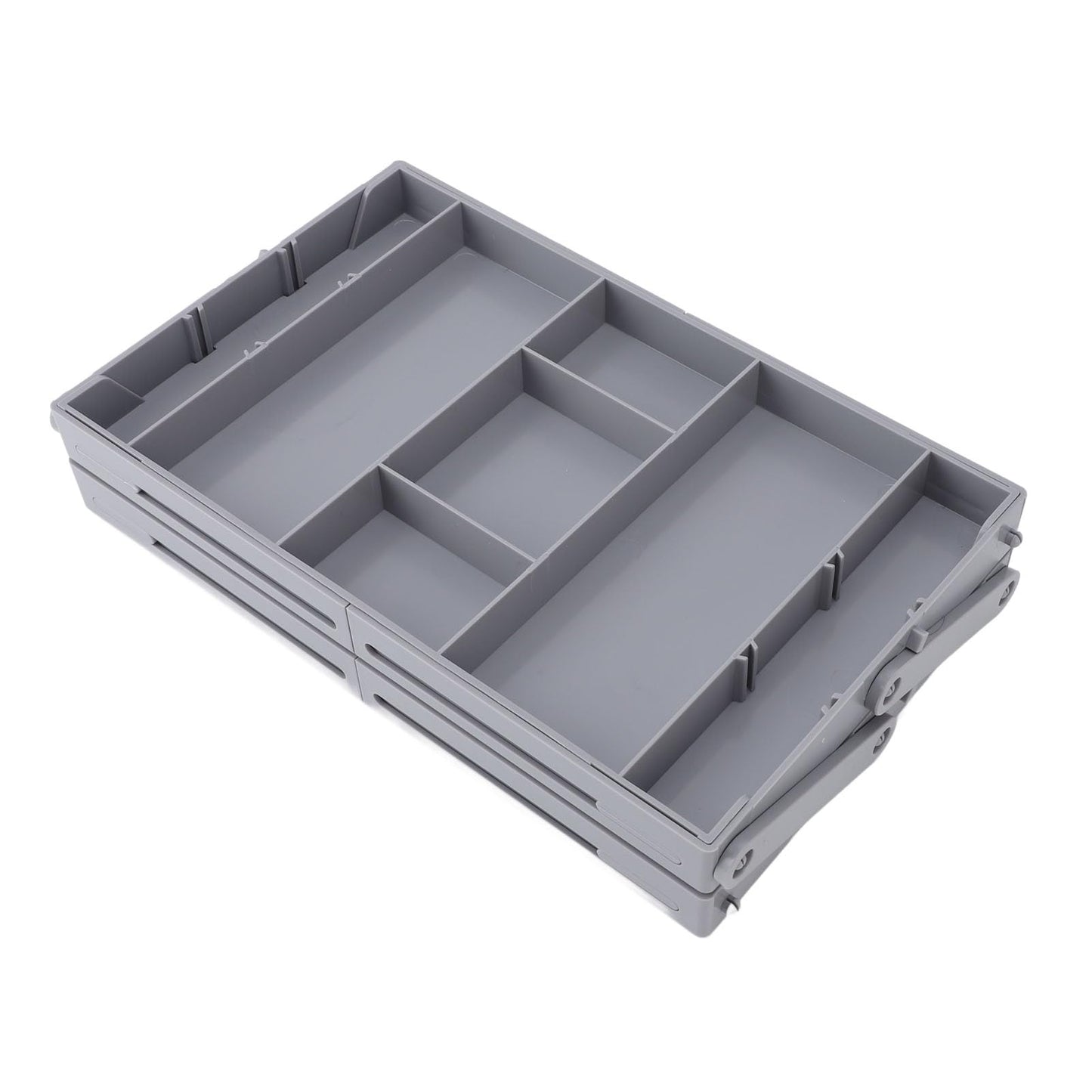 Fockety Drawer Organizer, Multi Level Collapsible Drawer Organizer with Adjustable Compartments, Expandable Desk Organizer Trays for Jewelry, Makeup, Silverware Storage Organizer (2