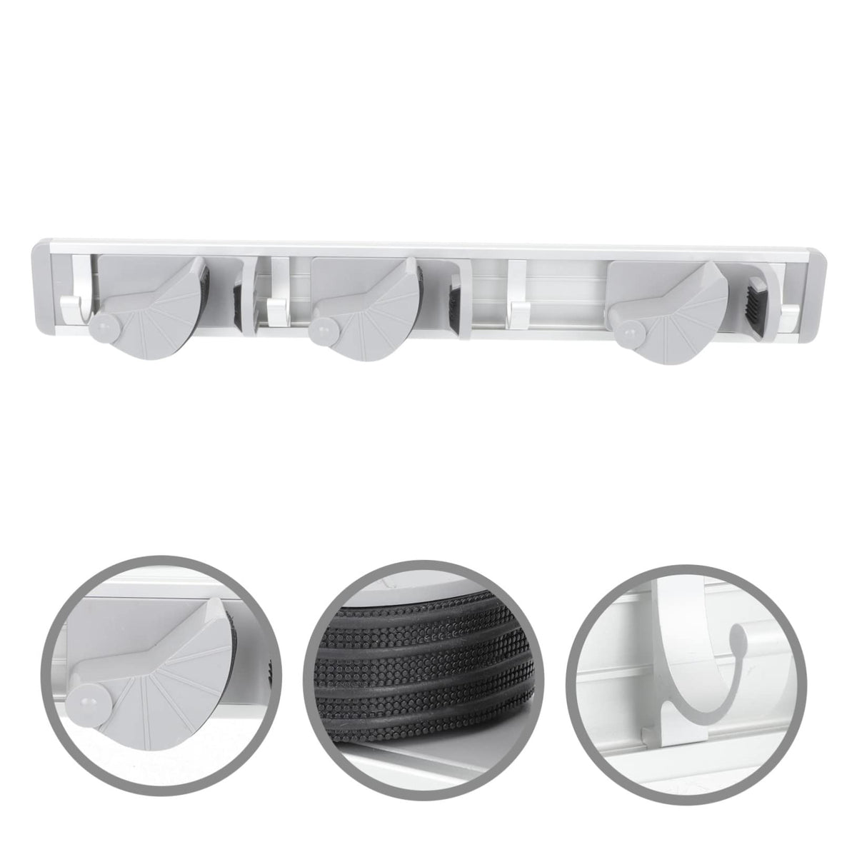 Aluminum Mop Hook Broom Organizer Wall Mount Broom Gripper for Garden Kitchen