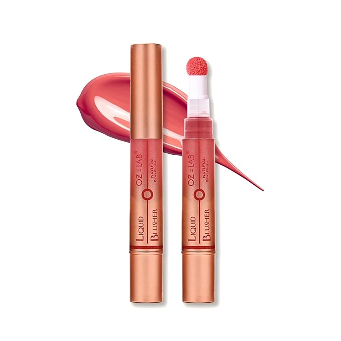 Flamenco Glow Liquid Blush – Retro Red – Classic Red Tint with Built-in Sponge Applicator – Lightweight, Blendable, Long-Lasting, Vegan & Cruelty-Free, 6ML/0.21 FL.OZ，pack of 1