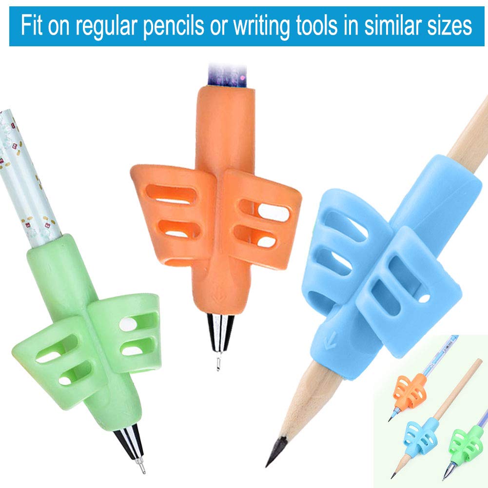 JuneLsy Pencils Grips Pencils Grips for Kids Handwriting Posture Correction Training Writing AIDS for 2-4 Year Kids toddler Preschoolers Students Children Special Needs (6PCS)