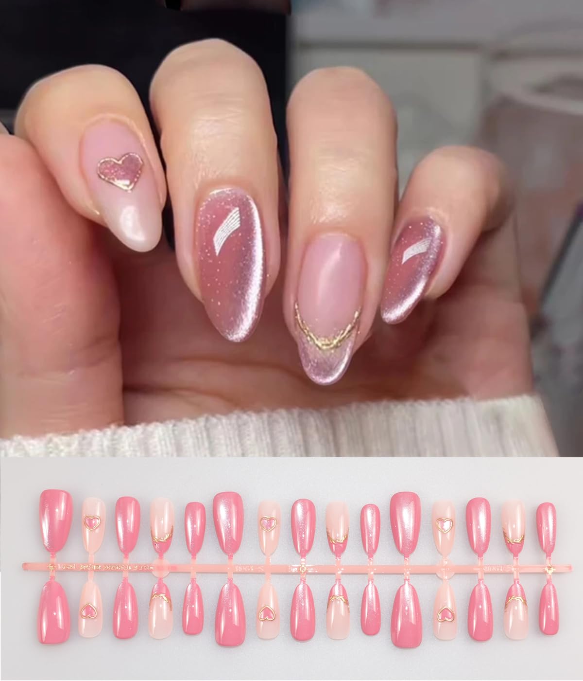 4 Packs Flower Press on Nails 114 Pcs Short Almond Spring Fake Nails with Designs Medium Almond Colorful 3D False Nails Flower Butterfly Spring Summer for Women