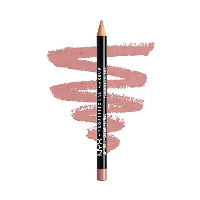 NYX PROFESSIONAL MAKEUP Slim Lip Pencil, Long-Lasting Creamy Lip Liner - Pale Pink