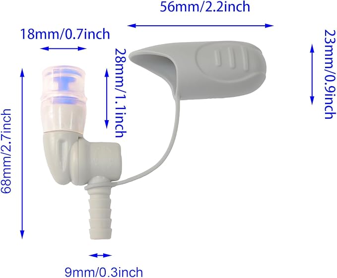Hydration Bladder Bite Valve Replacement Mouthpiece Fit for Any Water Backpack and Most Brands, with Manual Switch Valve