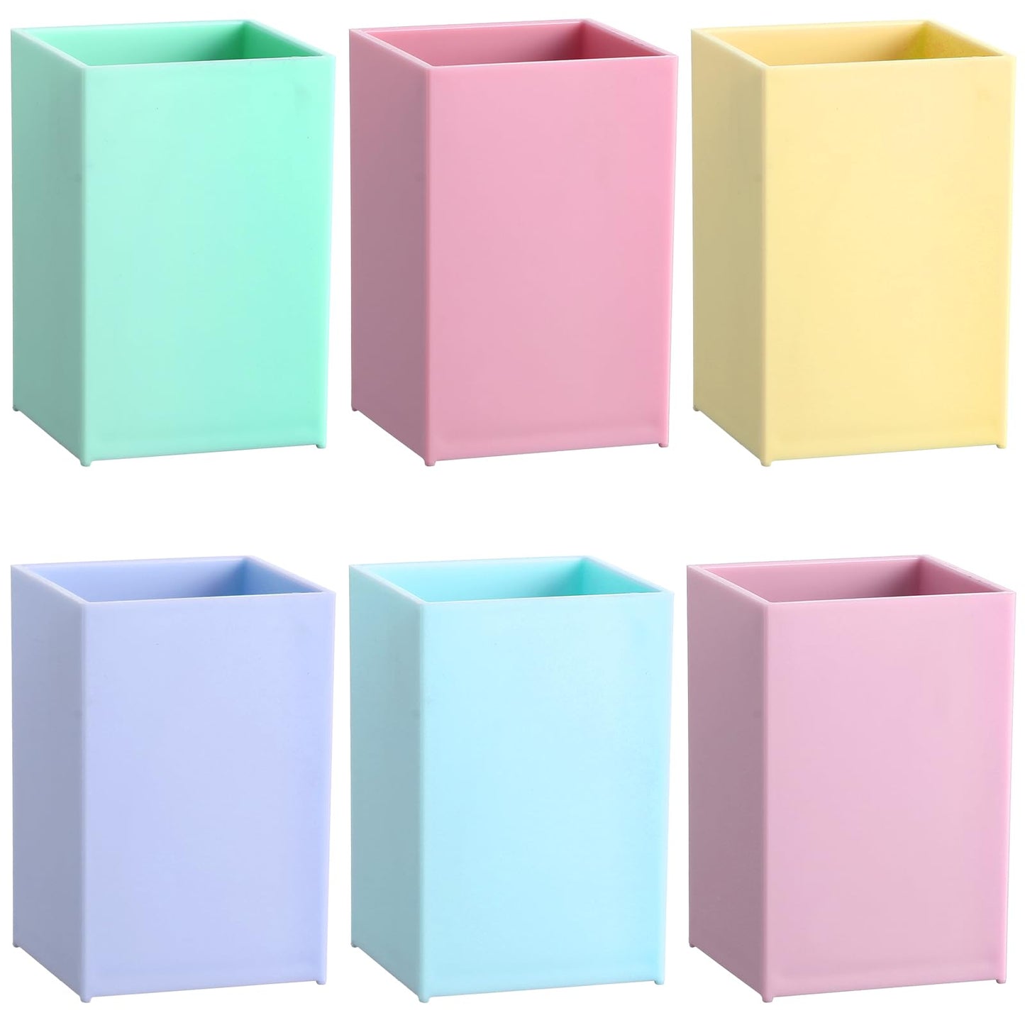 gisgfim 6 Pcs Classroom Magnetic Storage Boxes Magnetic Storage Containers Plastic Dry Erase Marker Holder Plastics Pen Holder for Refrigerator Whiteboard Home Office School Organizer Supply (Pastel)