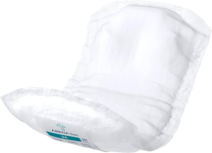 Abena San Premium Incontinence Pads, Light Absorbency, (Sizes 1 to 3A), Size 3A, (Pack of 7, 196 Count Total)
