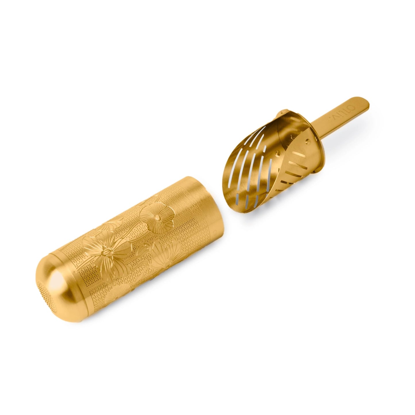 Tea Infuser Spoon For Loose Leaf Tea Stainless Steel Popsicle Tea Stick Tea Diffuser Long-Handle Tea Filter Easy to Carry Tea Strainer Pipe Tea Steeper Filter(Gold)