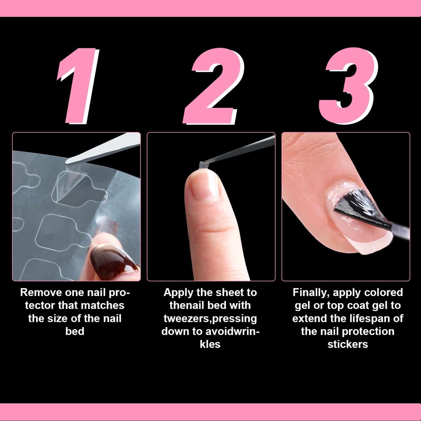 Nail Repair Patches for Damaged Nails - 580 Units Pre-cut Nail Repair for Fixation & Isolation Layer, Recovery Protective Layer for Acrylic Various Sizes, Easy to Use, Invisible & Instant