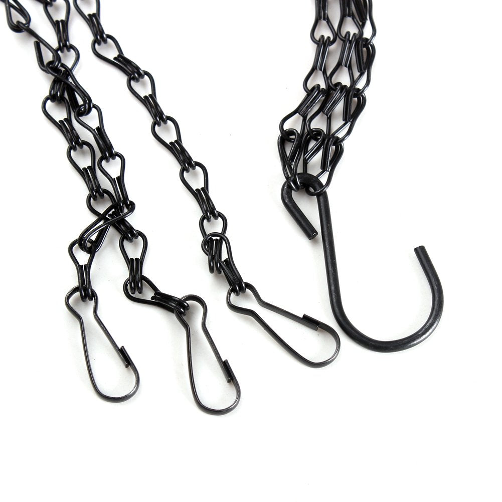 HAZOULEN Black Hanging Basket Hangers Flower Pot Chains Replacement Plants Hangers, 4 Pack, 20 inch