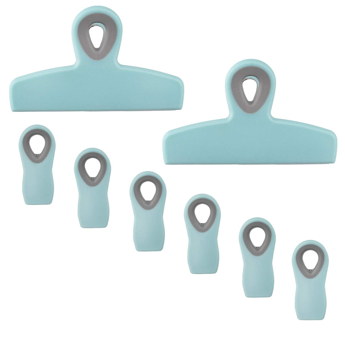 Bag Clips Heavy Duty Chip Clip and Refrigerator Magnet Clips for Food Storage with Air Tight Seal Grip (8 Count)