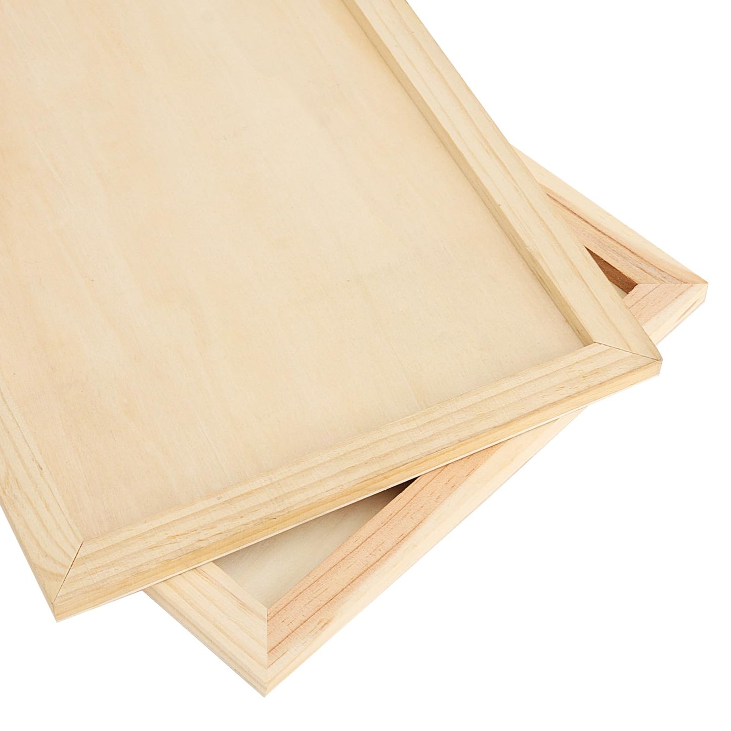 PINGEUI 12 Pack 9 x 12 Inch Blank Wood Canvas Panels, Unfinished Wooden Canvas Boards, Wood Cradled Painting Panel Boards, Artist Wooden Canvases for Painting, Pouring