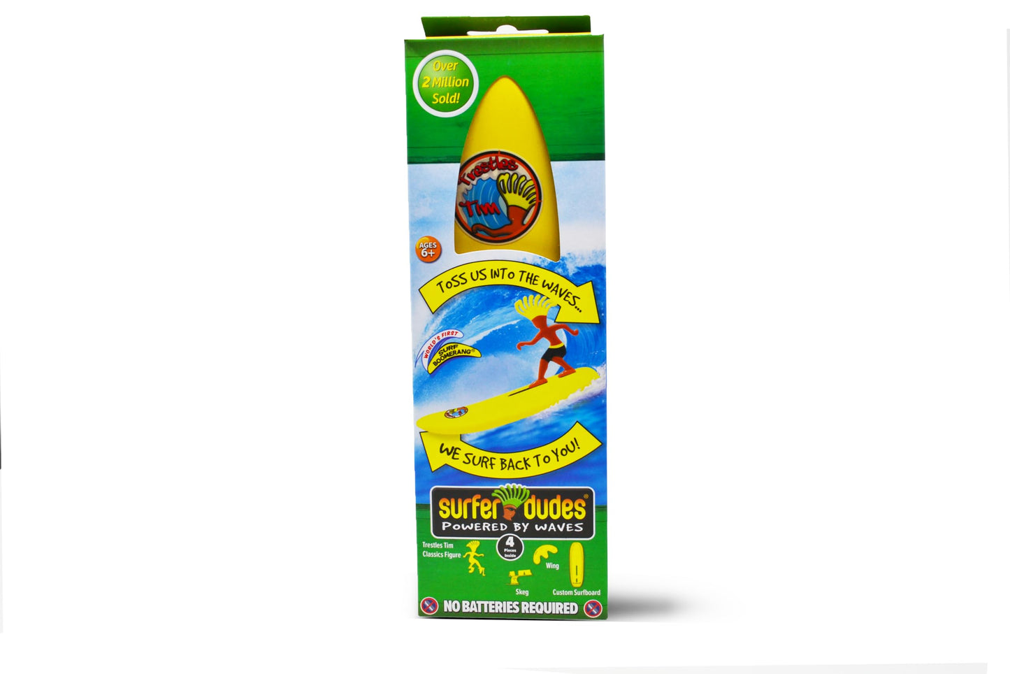 Surfer Dudes Classics Wave Powered Mini-Surfer and Surfboard Toy - Trestles Tim