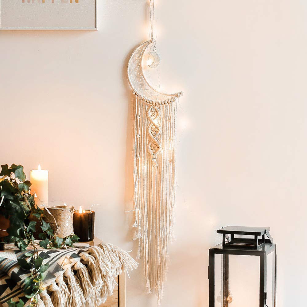 20 Pcs Moon Star Dream Catcher Metal Hoop Rings Circle Macrame for DIY Craft Dream Catcher Making Home Wall Hanging Projects Wreath Decoration