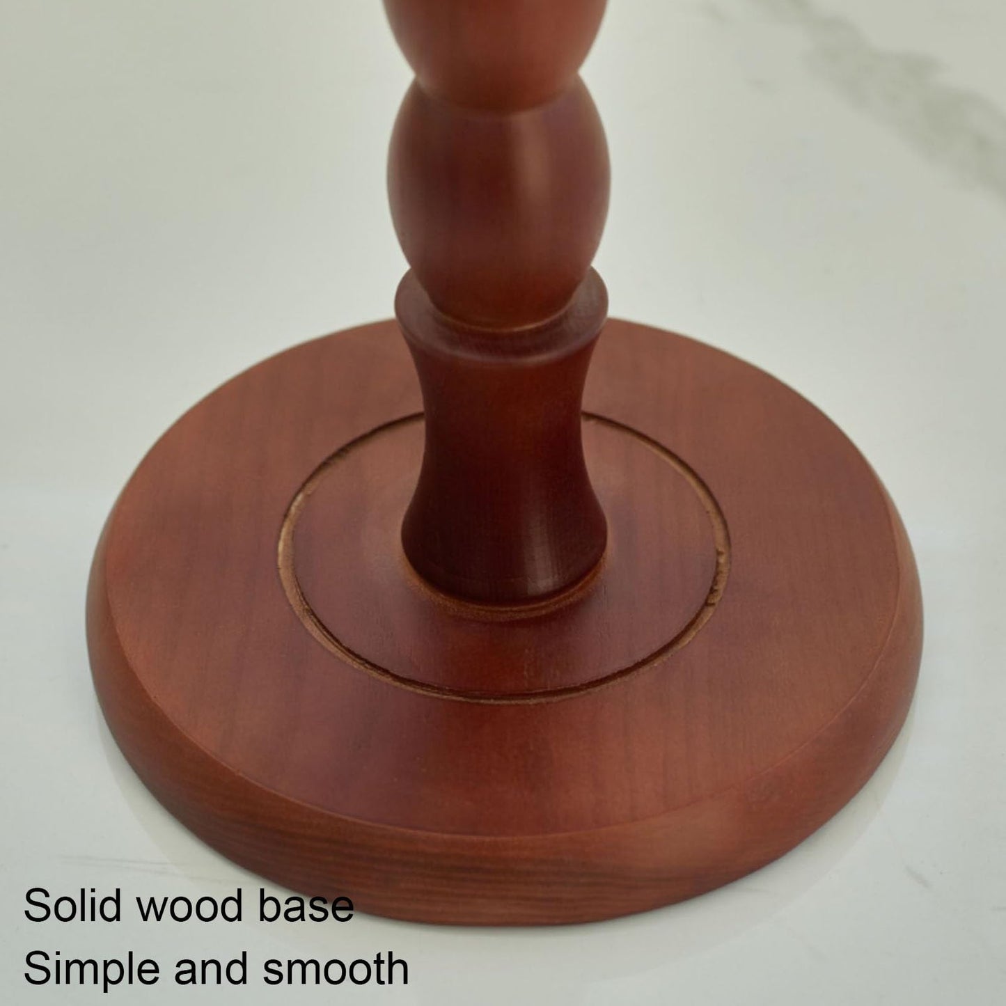 Brown Round Side Table, Small Pedestal Drink Table, Solid Wood Plant Stand for Living Room & Bedroom, Versatile Accent Furniture for Home Décor