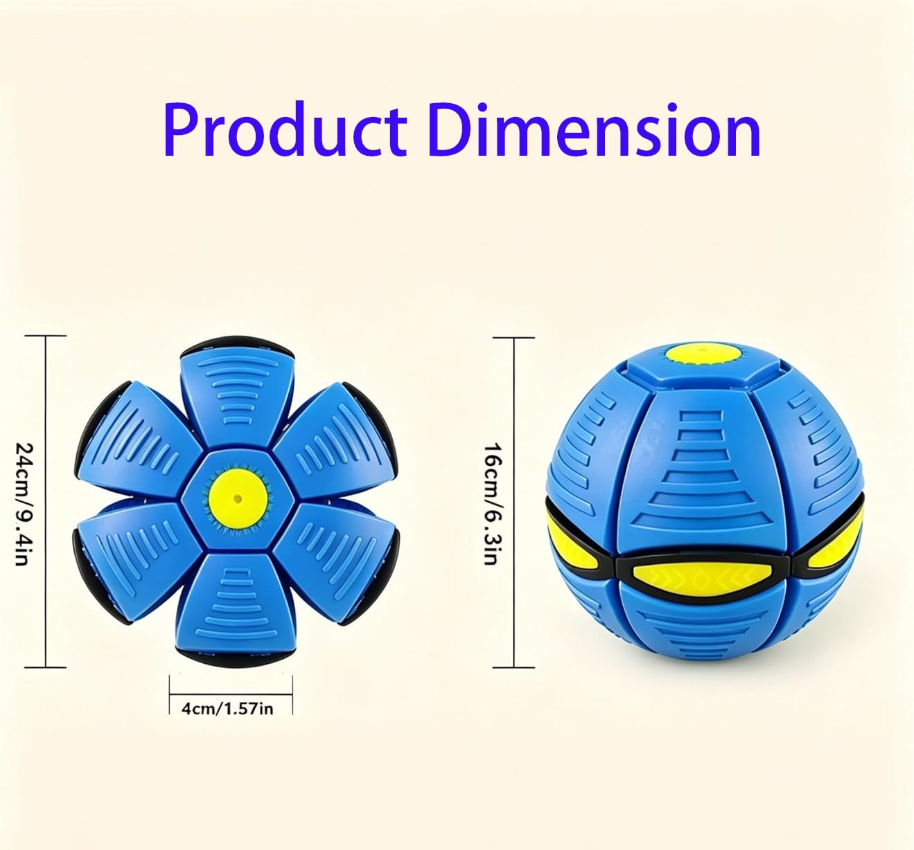 Magic Deformation Ball,Meta Ball,Metaball (2026 New Version)Kids Bouncy Ball, Interactive Flying Saucer Pop-Up Toy,Magic Energy Ball, Gift Pack,Collapsible Delay Frisbee Disc Toy with 6 Lights