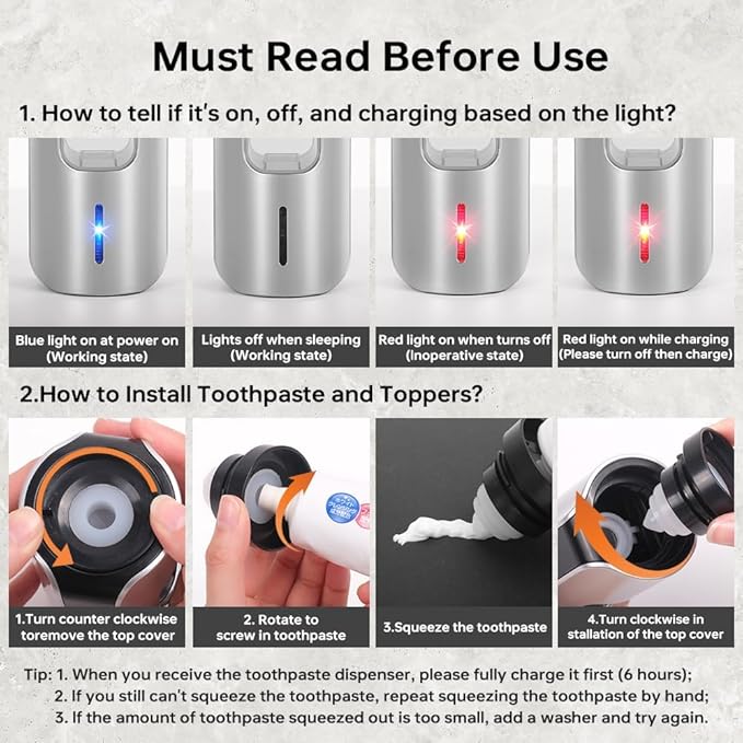Automatic Toothpaste Dispenser Wall Mounted - Hands-Free Toothpaste Squeezer with 3 Speed Settings, 2 Toothbrush Holders & Strong Adhesive - Smart Bathroom Organizer for Kids and Adults