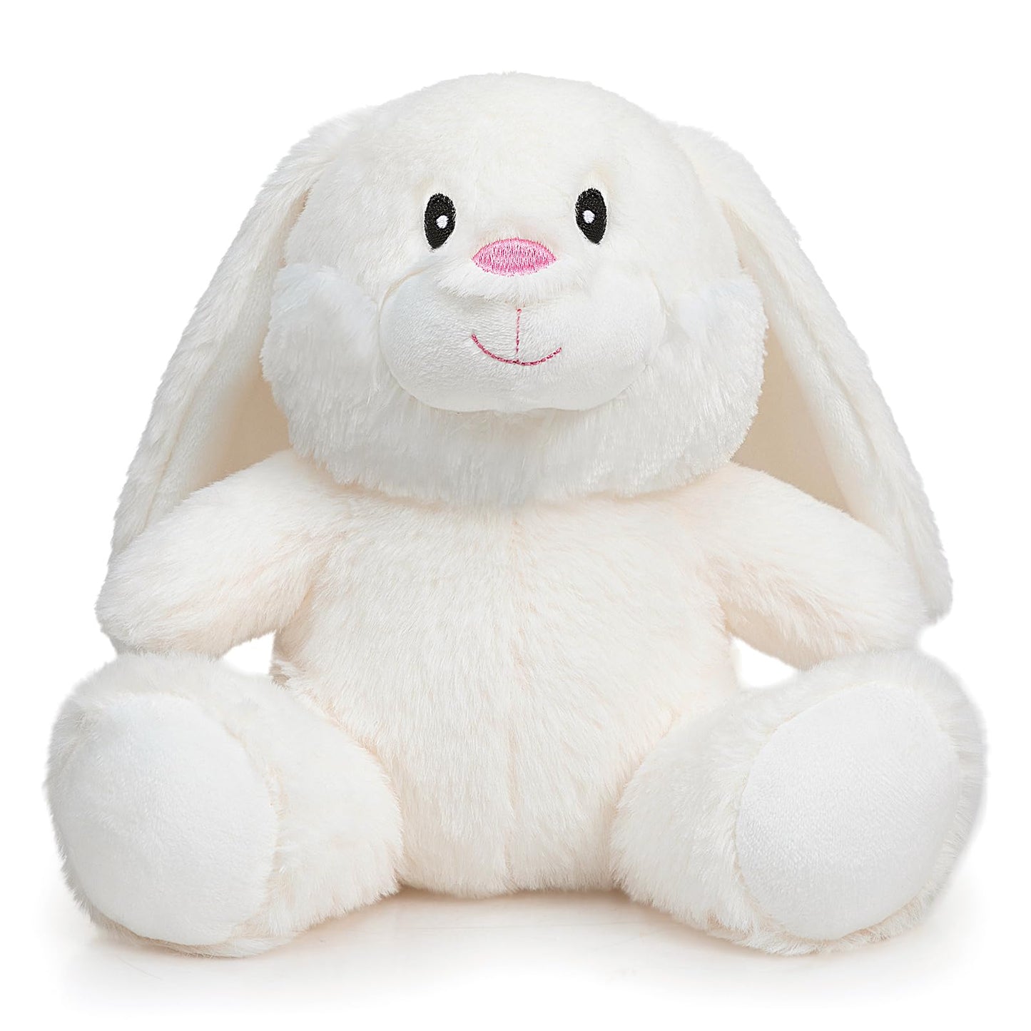 HollyHOME Bunny Stuffed Animal, Easter Bunny Plush Toys, Soft and Cuddly Stuffed Rabbit Easter Gift for Kids Baby Girls 10inch White