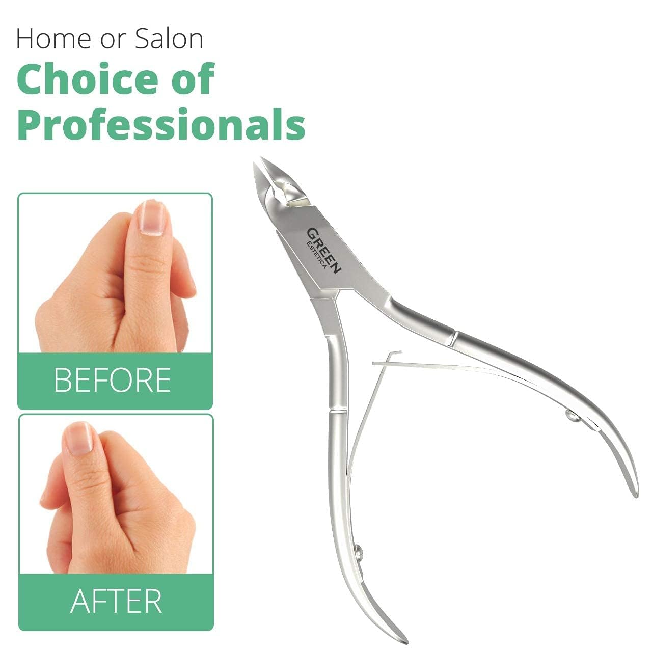 Professional Cuticle Trimmer Nail Cuticle Cutter Stainless Steel Cuticle Nippers with Sharp Blades of Cuticle Remover Clippers Manicure Tools Double Spring - Pedicure Nail Tools (Silver - 4 Pack)