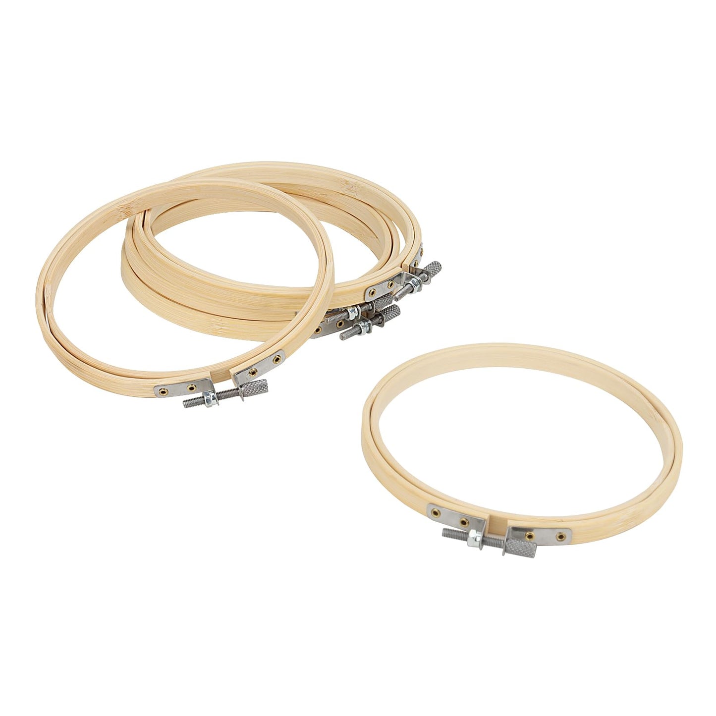 SENJEOK 30PCS 6 Inch Embroidery Hoops, Cross Stitch Circle, Bamboo Embroidery Rings Needlework Supplies for DIY, Craft
