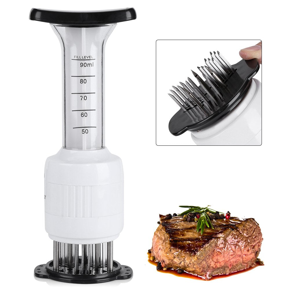 Meat Tenderizer Injector, Flavor Syringe for Steak, Needle Injector for Meat, Kitchen Tool for Marinade