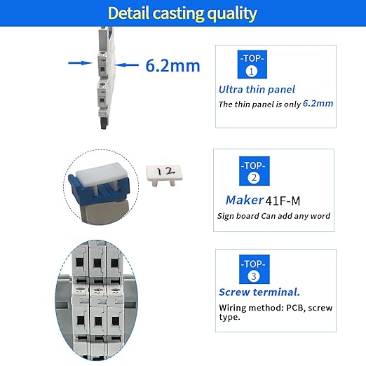 3 Pcs Miniature 5 Volt DC Relay HF41F/5-ZS 5 Pin 1NO 1NC 6A SPDT with LED Indicator, Socket Base and DIN Rail Module