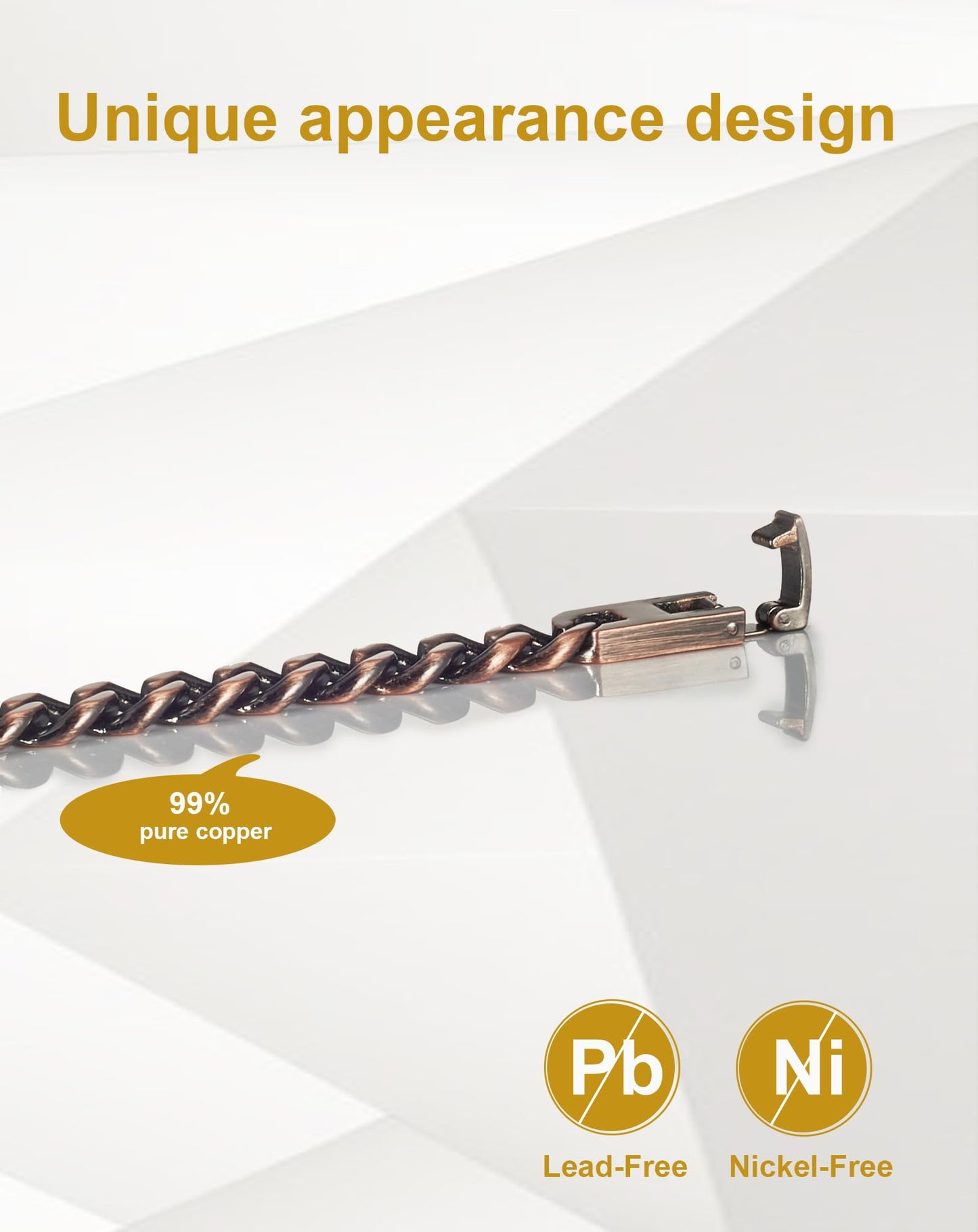 MagSølv Copper Bracelets for Women for Arthritis and Joint, 99% Pure Copper Adjustable Magnetic Chain, Fashion Jewelry Present