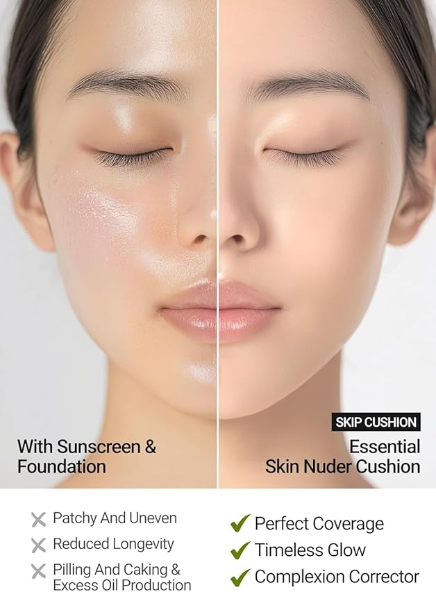 JUNG SAEM MOOL [ SPF ] Essential Skin Nuder Cushion (17 Fair Pink) | Refill Not Included (0.49 Fl Oz) | SPF50 Broad Spectrum | Natural Finish | Makeup Artist Brand