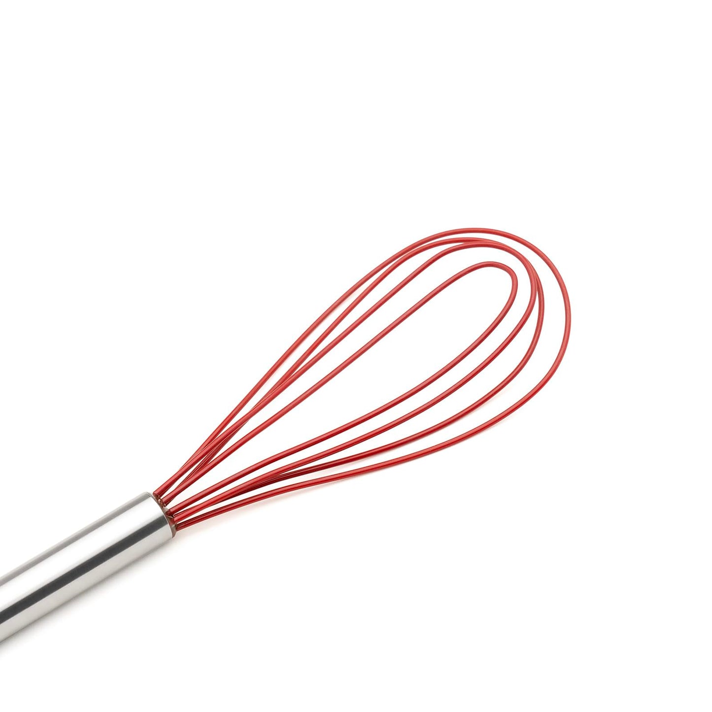 Cuisipro 10-Inch Silicone Flat Whisk, Red