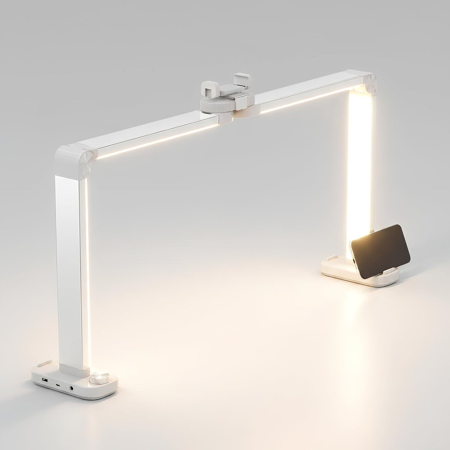 Neatfi LED Nail Tech Desk Lamp | 3,500 Lumens | 40W | Adjustable 3000K–6000K Lighting | Knob Control | Lamp for Nail Techs, Estheticians, Manicure, Facials & Threading (White-2)