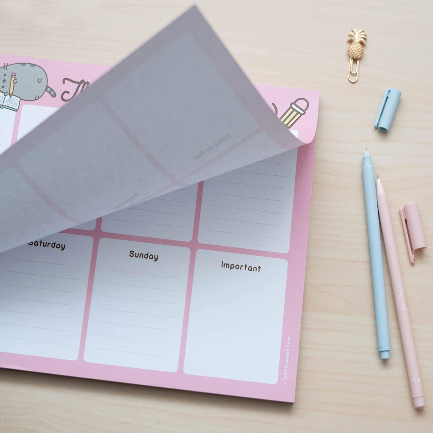 To Do List Notepad Pusheen Calendar A4 | Daily, Weekly Planner | ADHD Planner Pad | 54 Tear-Off Sheets 90 gsm | Pusheen Stationery | Improve Productivity | Task Planner