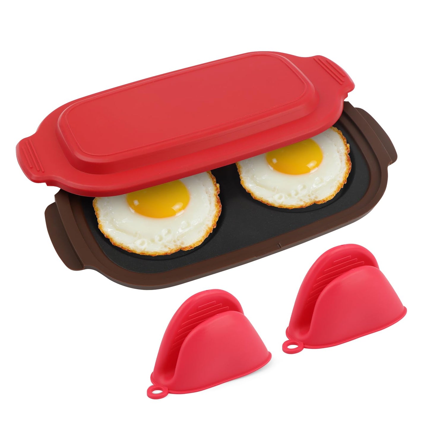 Microwave Egg Cooker Portable Poacher/Fryer Egg,Microwave Egg Poacher for 2 Eggs,Egg Cooker for Breakfast Sandwiches Maker for 2 Eggs,for Kitchen, Travel