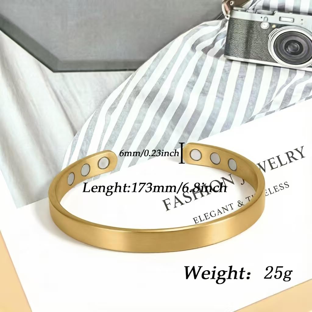 TiFluFlue Kalm Bracelet Ring Set for Women (Gold)