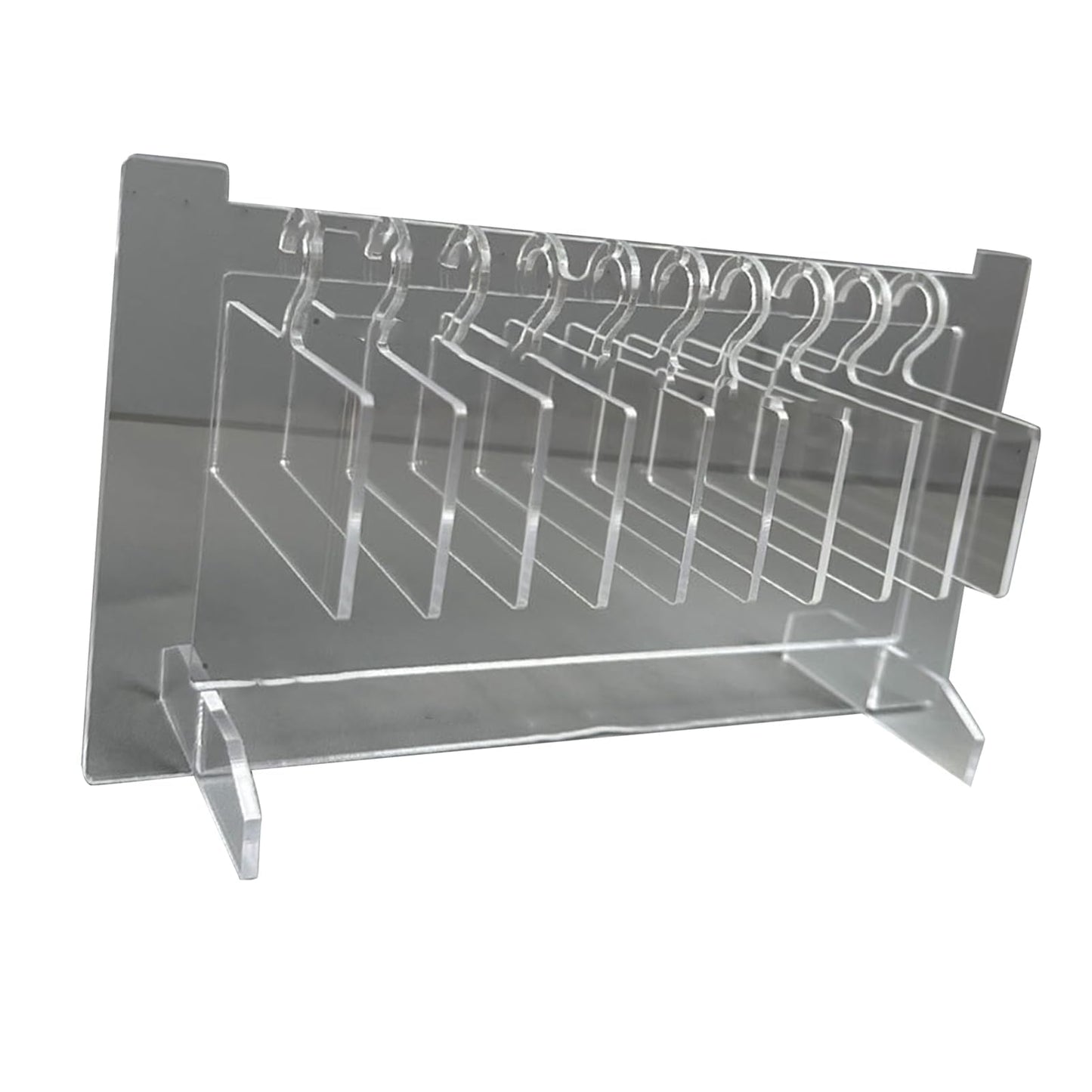 Hapivida Transparent Nail Art Display Board, 2Pcs Acrylic Hanging Nail Display Polish Board Nail Tips Sample Display Stand with 10pcs Hanger