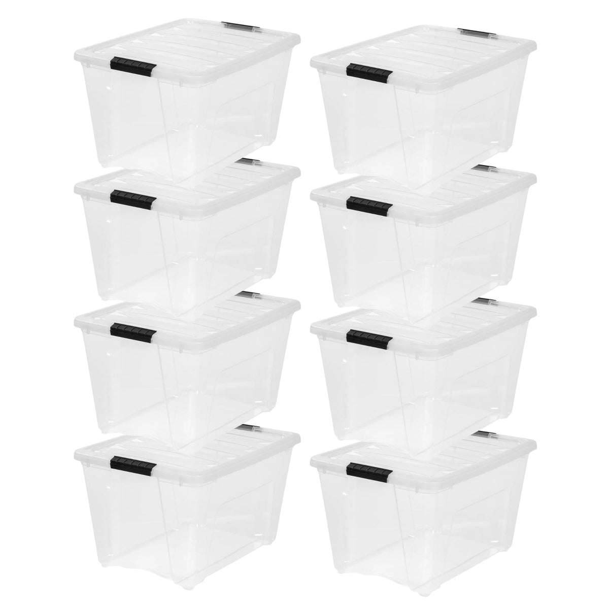 8 Pack 54 Qt Storage Bin Plastic Gasket Box (8 Count)