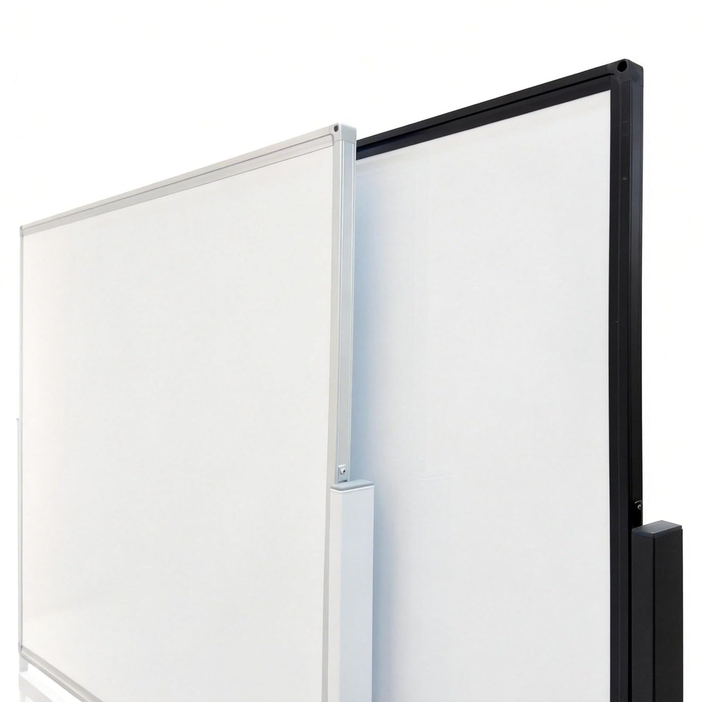 A AIRLLEN Rolling Whiteboard - 48x32 Double Sided Magnetic Dry Erase Board with One-Click Flip Button, Mobile Standing White Board for Teaching, Brainstorming & Office Presentations