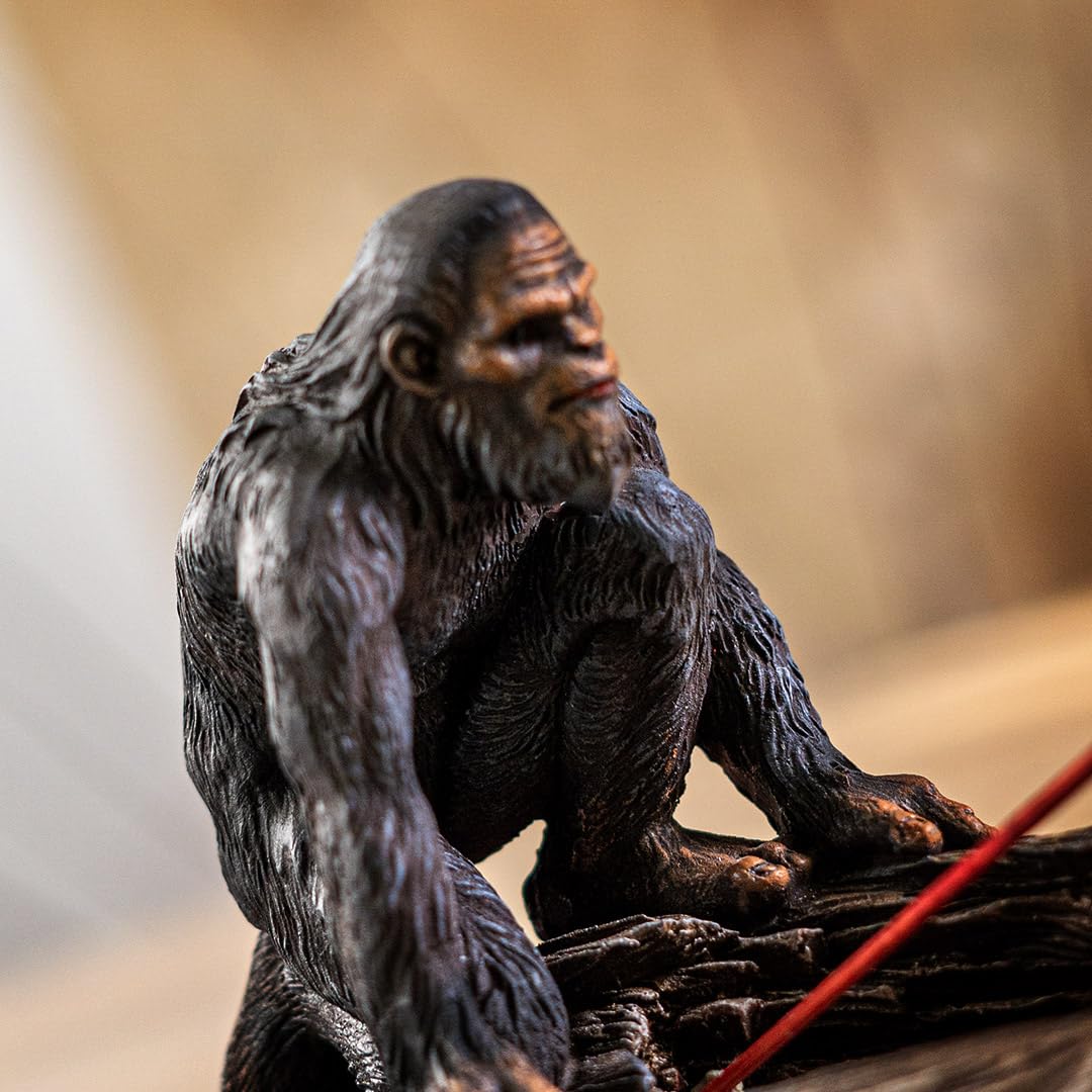 Pacific Giftware Sasquatch Bigfoot Gorilla Ape on Log Incense Stick Burner Holder for Nature Inspired Driftwood Design Aromatherapy Polyresin Home Decor 3.5" H