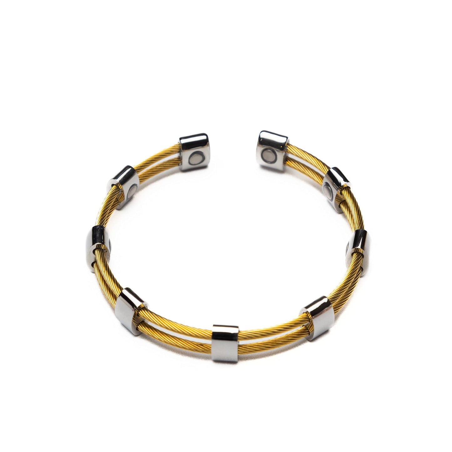 MAGNEHEALTH Gold Magnetic Stainless Steels Bangles Bracelets for Women