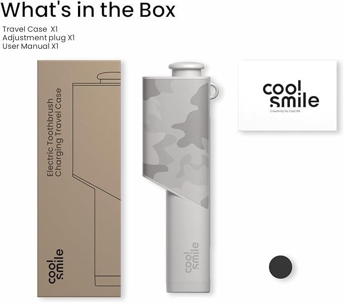 CoolSmile Charging Travel Case Compatible with Philips Sonicare Electric Toothbrushes, Fits Philip Sonicare 1100/3100/ 4100/4300/ 4500/5100/ 5300/6000/ 6100/6300/ 7000 series, Grey