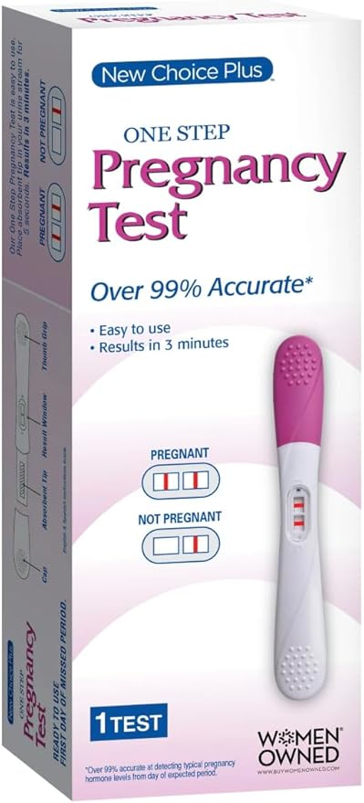 New Choice Plus One Step Pregnancy Test, Over 99% Accurate, Results in 3 Minutes
