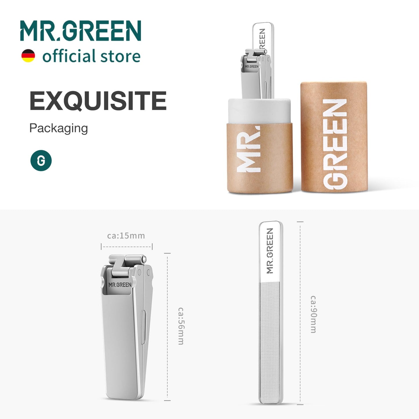 MR.GREEN Innovative Folding Nail Clippers Collapsible Nail Cutters Stainless Steel Nail Scissors Portable Travel Manicure Tools