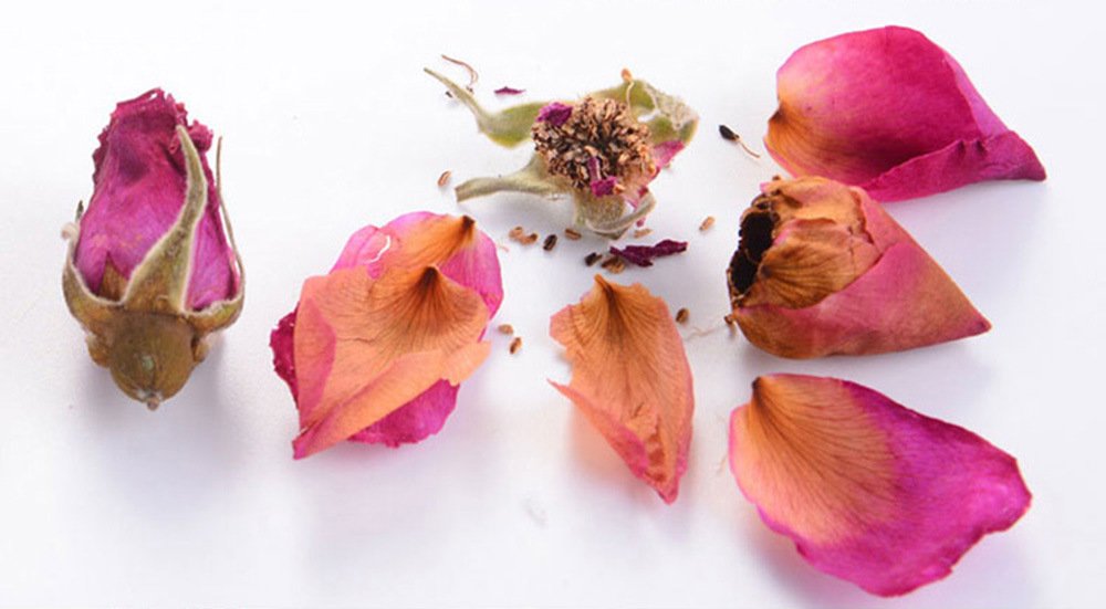 TooGet Fragrant Natural Red Rose Buds Rose Petals Organic Dried Flowers Wholesale, Culinary Food Grade - 8 OZ