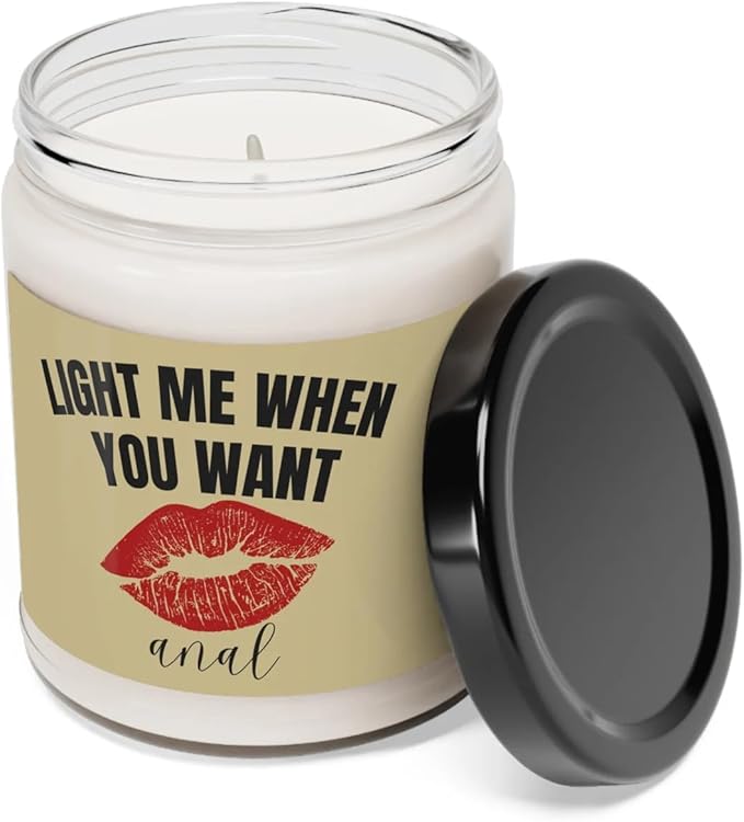 When You Want Anal Candle for Couples, Funny Dirty Candle Gift for Husband, Couples Gifts for Men, Adult Gifts, Birthday Gifts for Him Boyfriend, Relaxing Soy Scented Candle for Her, Style 11