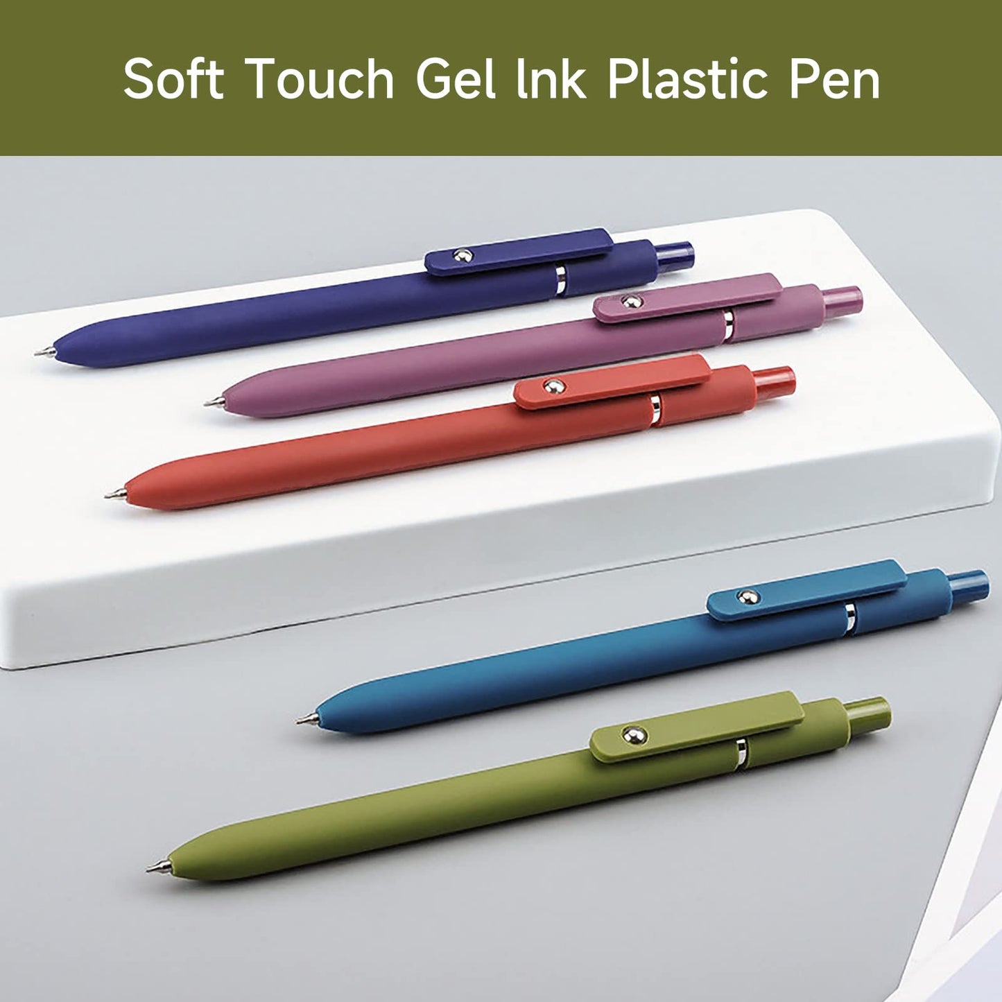 YOXMJDB Gel Pens, 10 Pcs 0.5mm Fine Point Smooth Writing Pens High-End Series Black Ink Pens for Journaling Note Taking, School Office Supplies for Women Men (10 Pcs Mixed colors)