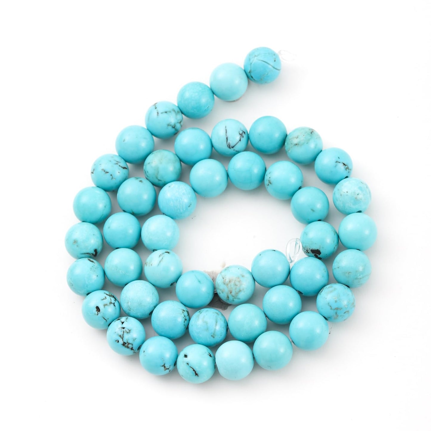 10mm 38pcs DIY Natural Turquoise Stone Beads Round Healing Crystal Gemstone Loose Beads for Jewelry Making Handmade Bracelet Necklace