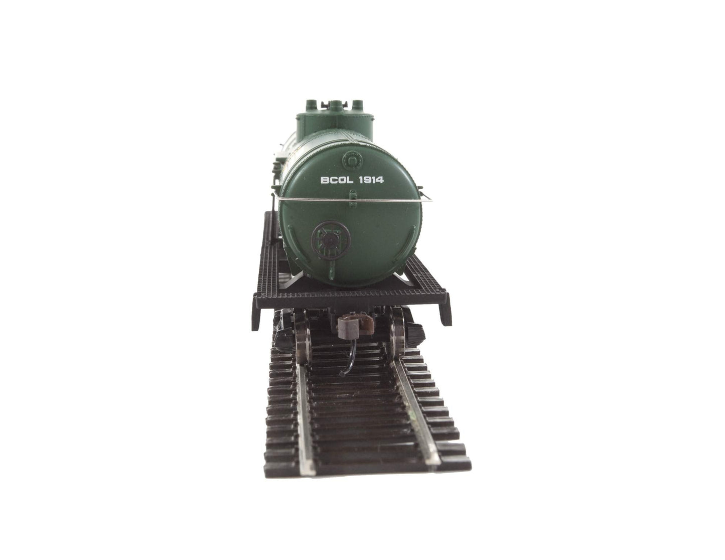 Walthers Trainline Tank Car-Ready to Run-British Columbia Railway (Green, Yellow, White; Dogwood Logo) 931-1441 HO Scale Model Railroad - Freight Model