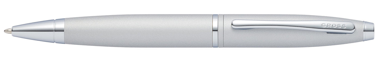Cross Calais Satin Chrome Refillable Ballpoint Pen and Medium Lined Journal Gift Set, Includes Premium Gift Box - Crimson Red