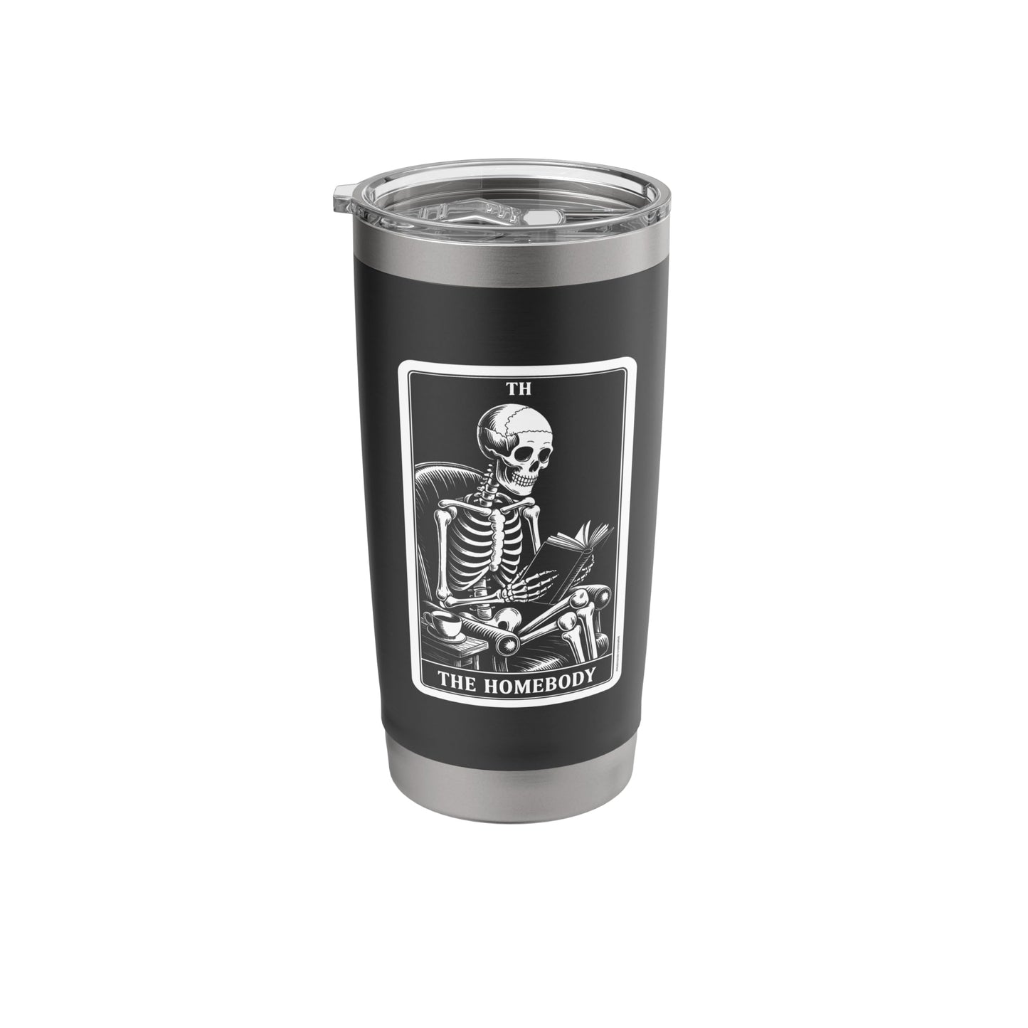 The Homebody Tarot Card Indoorsy Men Introvert Stainless Steel Insulated Tumbler